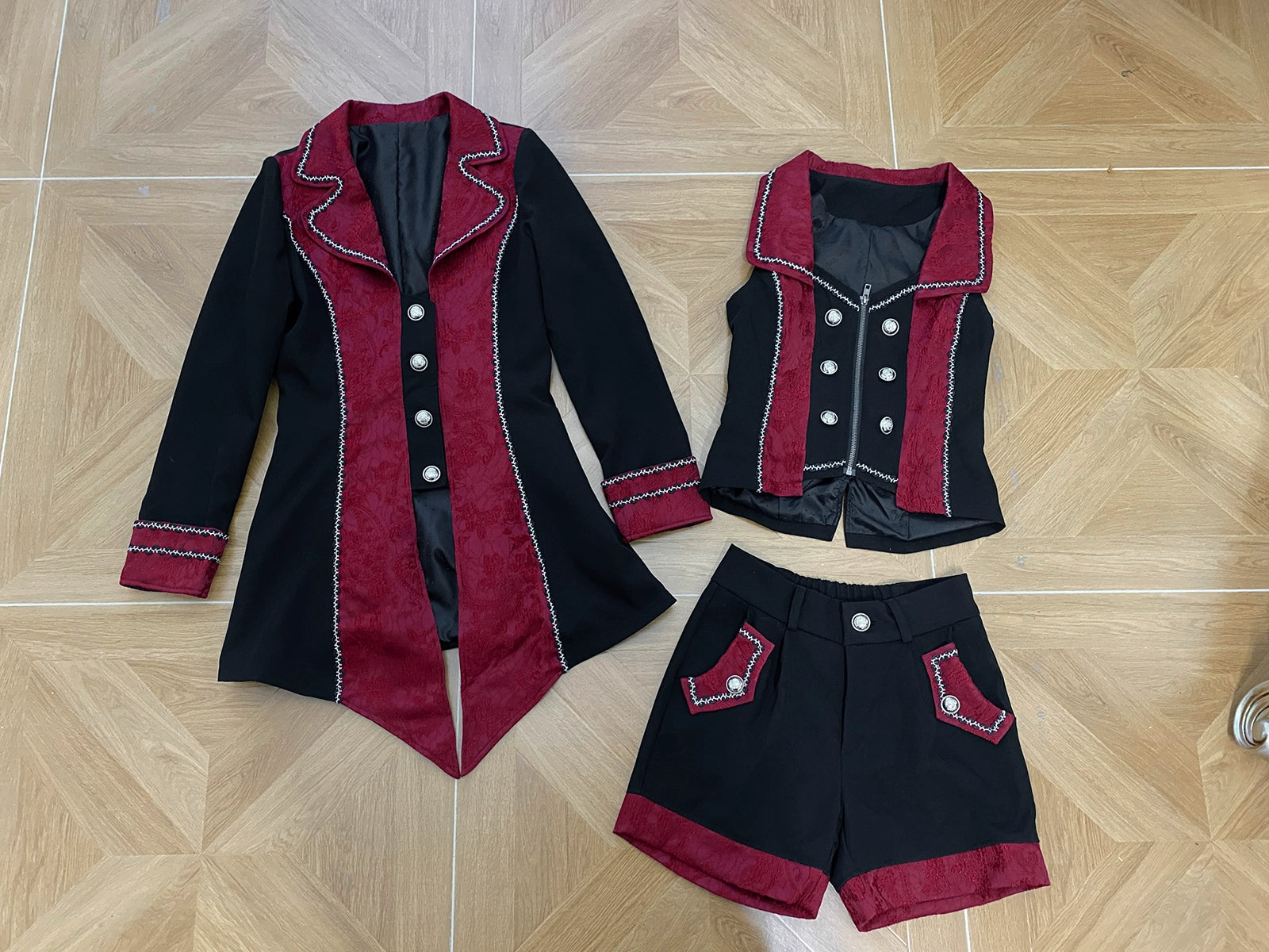 Oath of the Chapter - Ouji Lolita Suit Embroidered Prince Vest Shorts Coat 40532:661884