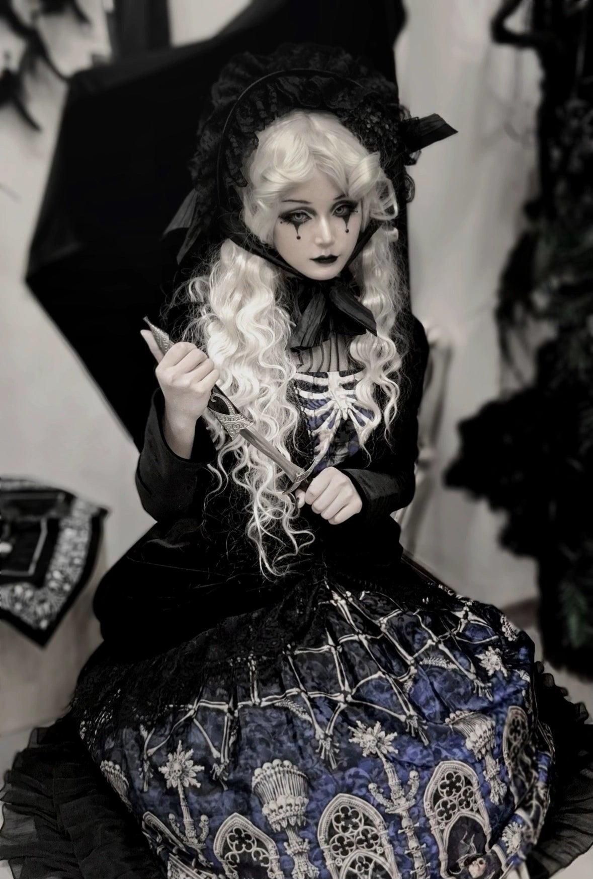 Honey Princess~Handmade Gothic Lolita BNT Halloween Lolita Hat 40430:662296