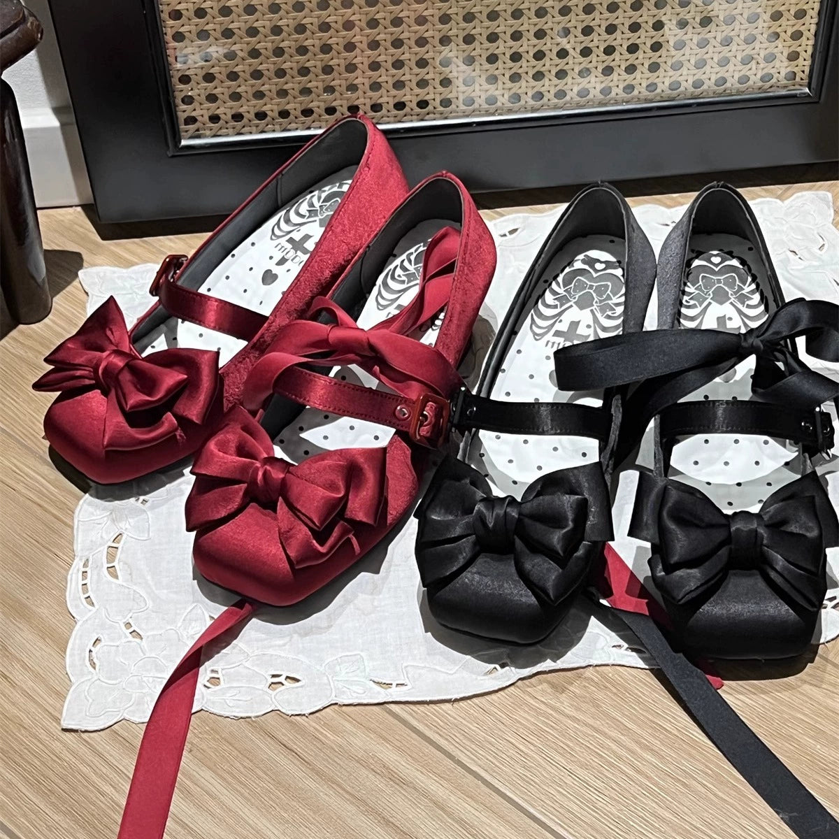 MODO - Sisi - Elegant Lolita Satin Shoes, Square Toe