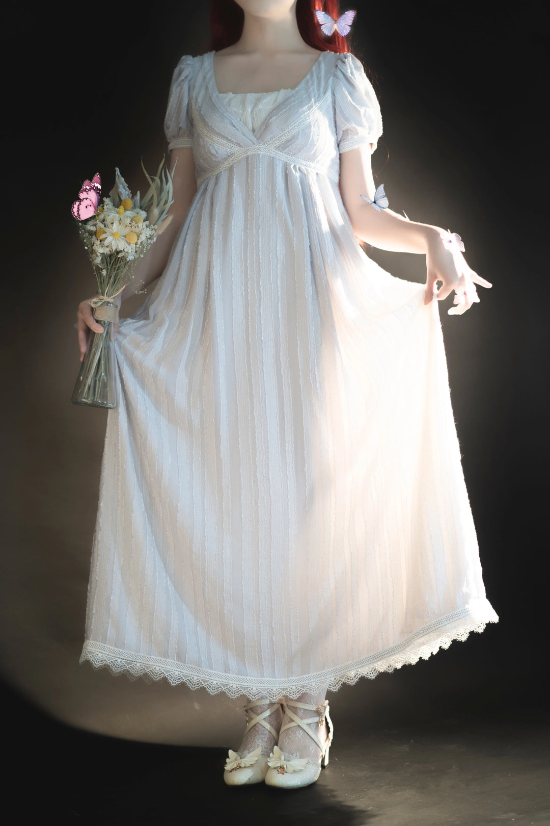 Early Morning~Lily and Serene~Classic Lolita Long Dress Empire Waist Dress   