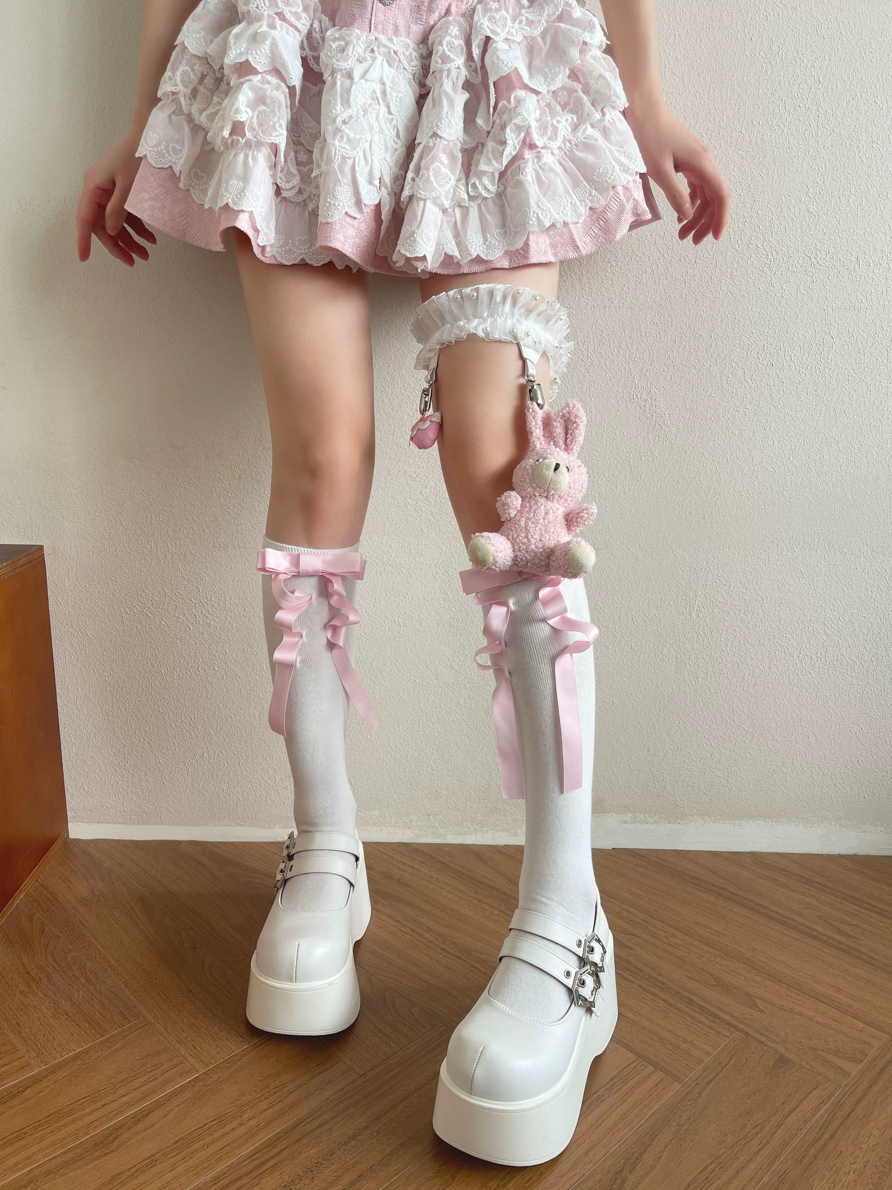 Sweet Lolita Calf Socks, Doll Leg Garter, Little Rabbit & Bows