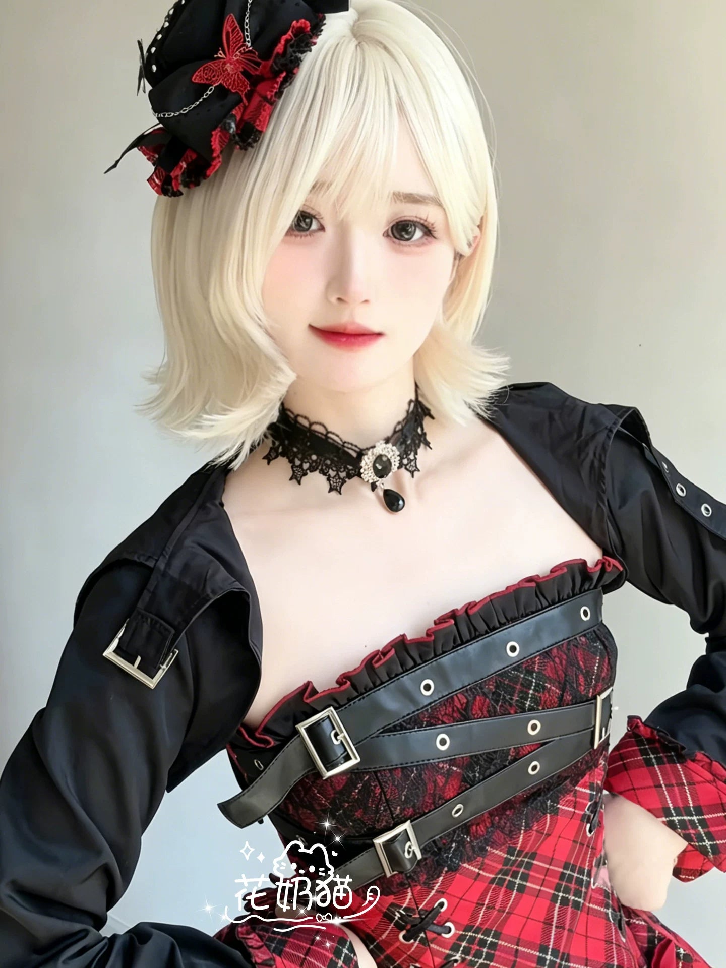 Classic Lolita Rhinestone Pendant Choker, Adjustable Chain 45496:850488
