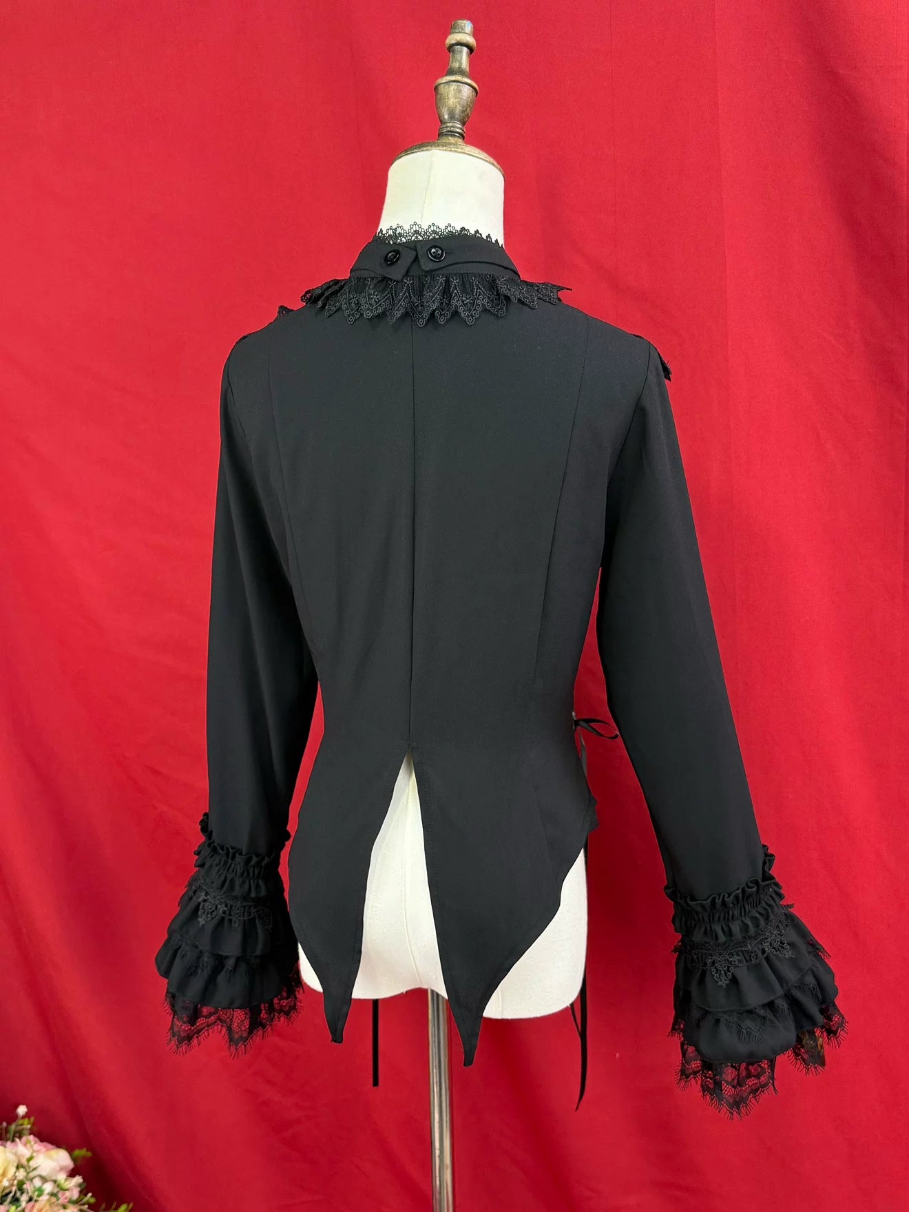 Broken Winged Bat - Gothic Lolita Shirt & SK Set, Bat-wing Shaped Hem 44706:824128