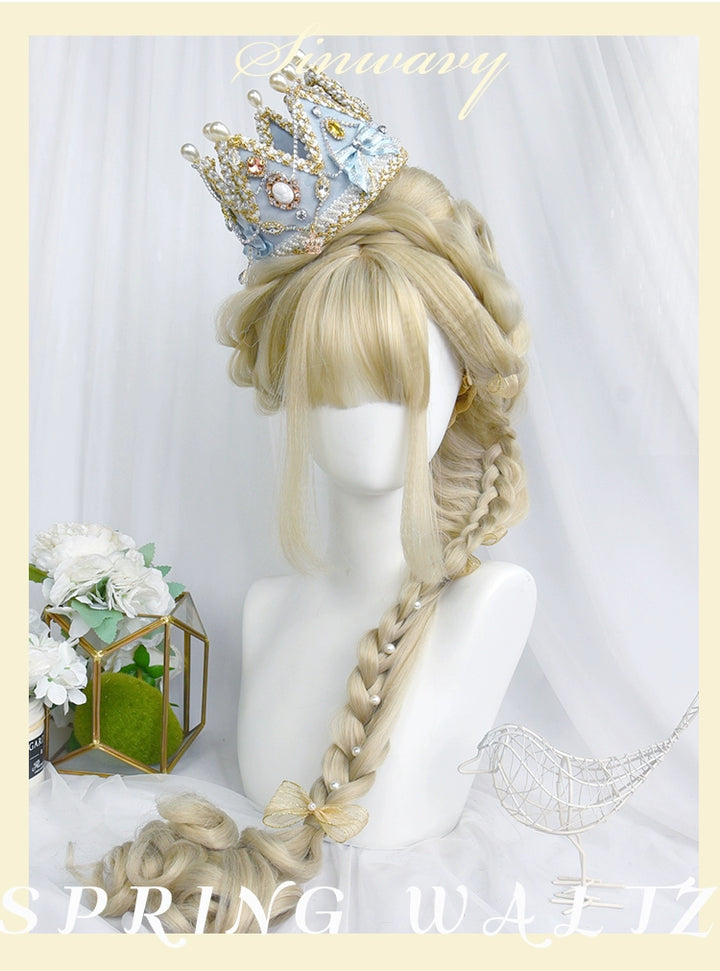 Sinwavy~Waltz~Elegant Lolita Long Curly Wig Multicolors   