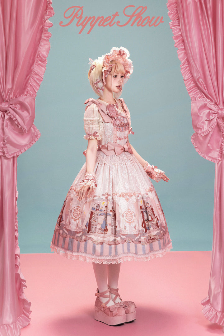 ZUOlanrichen~Puppet Show~Sweet Lolita JSK Dress Puff Sleeves Lolita Shirt   