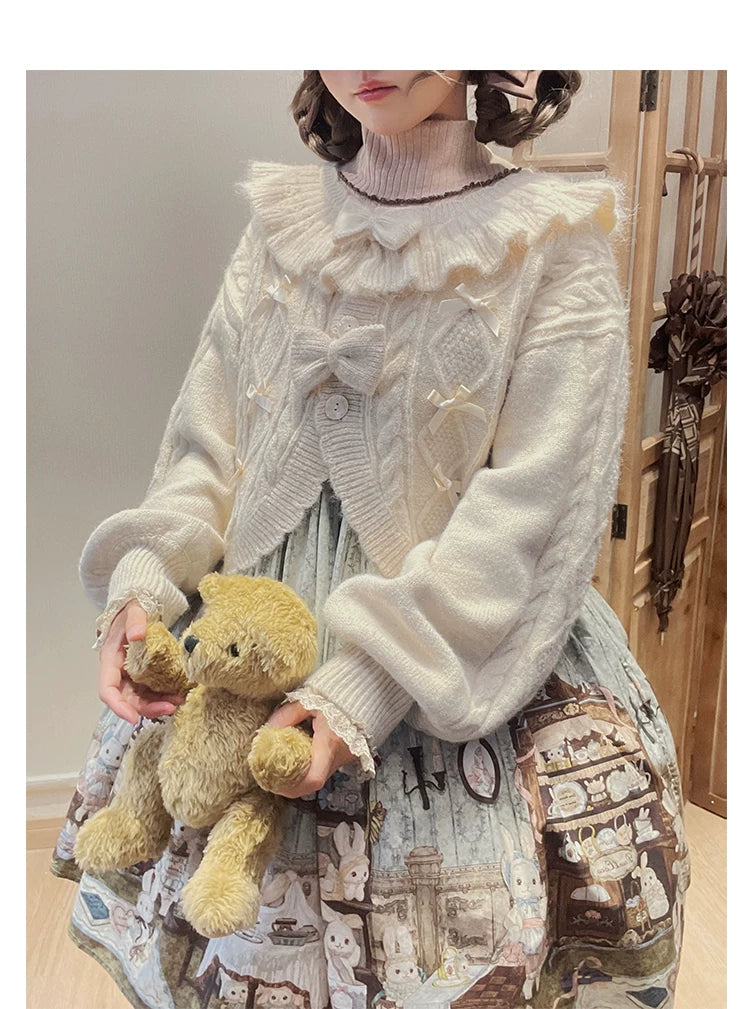 Napoleon Pastry - Sweet Lolita Cardigan, Detachable Bows