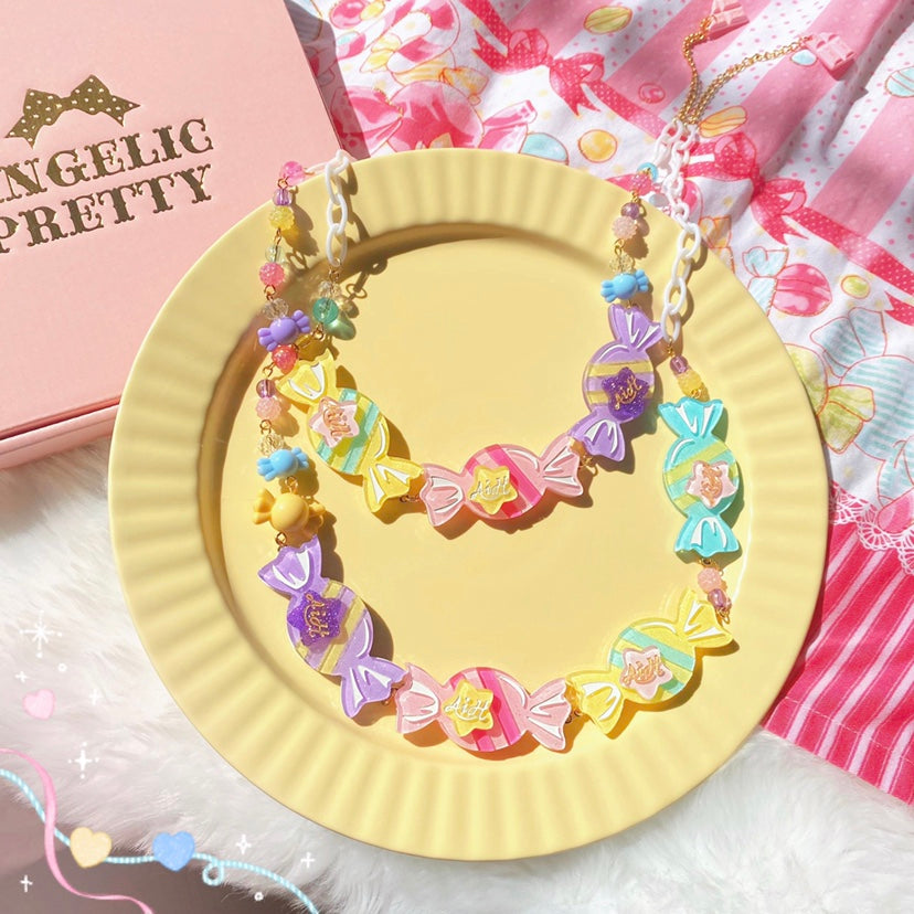 Halloween Alice - Sweet Lolita Candy-Shaped Necklace four candies long necklace