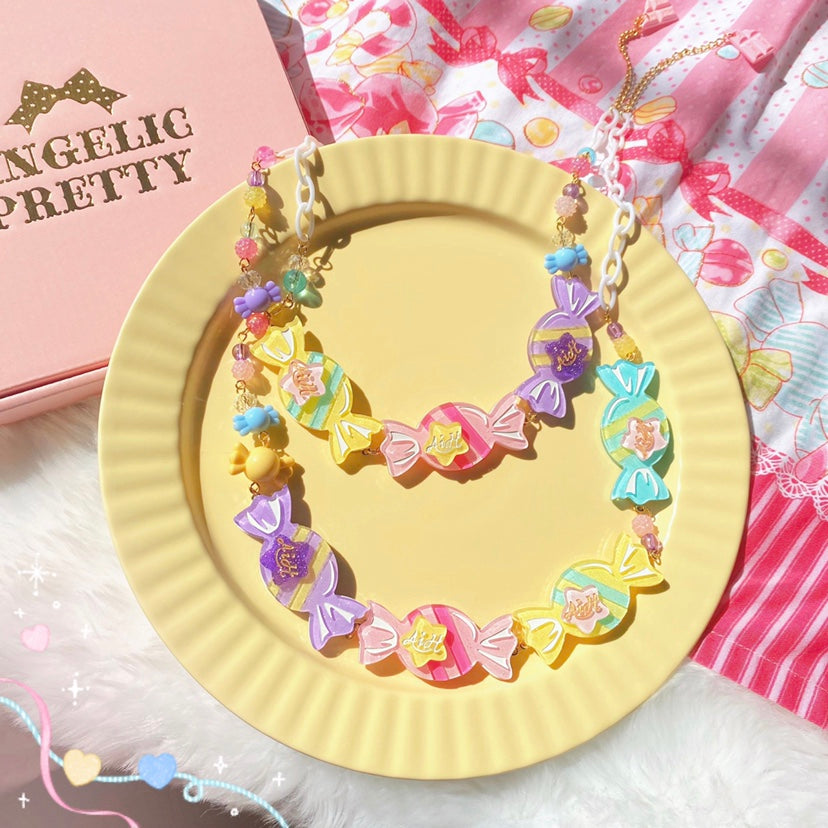Halloween Alice~Sweet Lolita Candy-Shaped Necklace three candies short necklace  