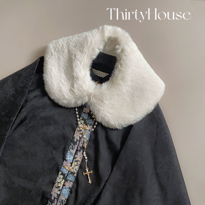 ThirtyHouse~Winter Lolita Faux Lolita Imitation Rabbit Fur Scarf   