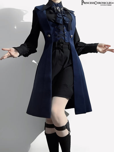 Princess Chronicles~Dark Night Overture~Gothic Lolita Handsome Long Slim Vest   