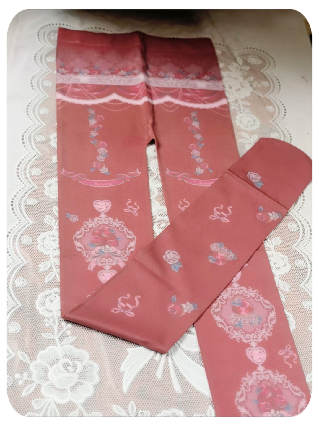 Infanta~Sweet Lolita Accessories Bonnet KC Socks Beret Red Pantyhose  