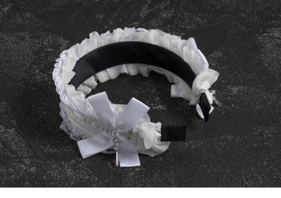 Strange Sugar~Gothic Lolita White Ruffle Hairband   