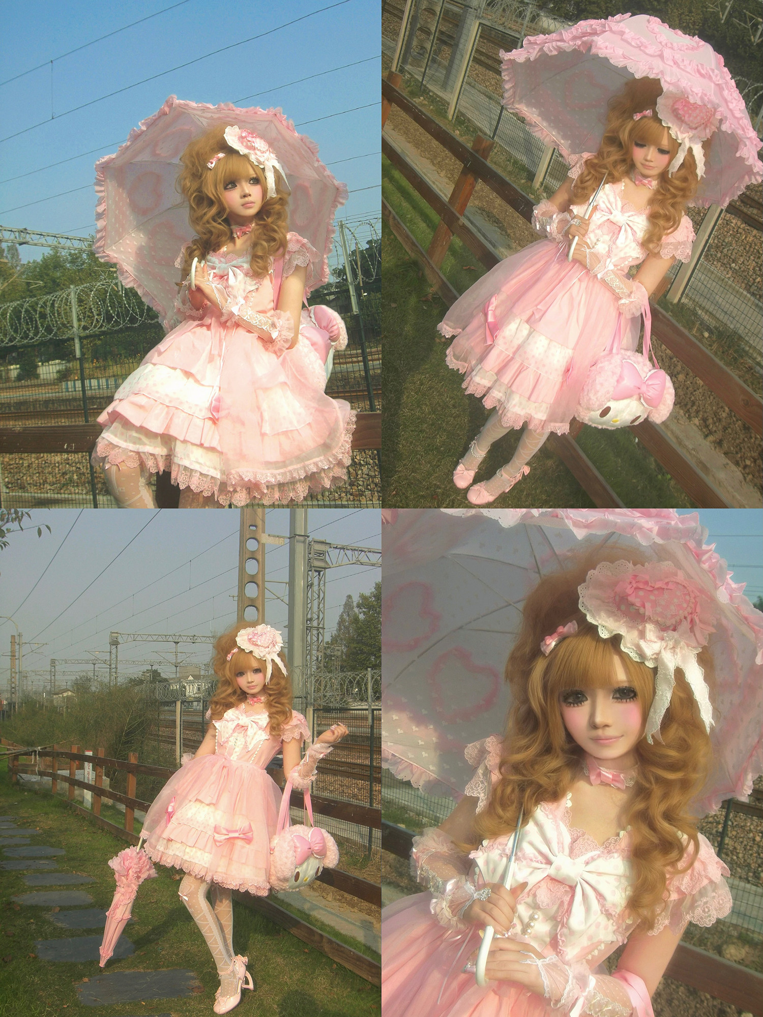 Candy Cottage - Old School Lolita Polka Dot Dress & Top Skirt Set 45522:851810