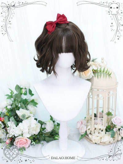 Dalao~Qianqian~Natural Lolita Wig Short Curls Wigs   