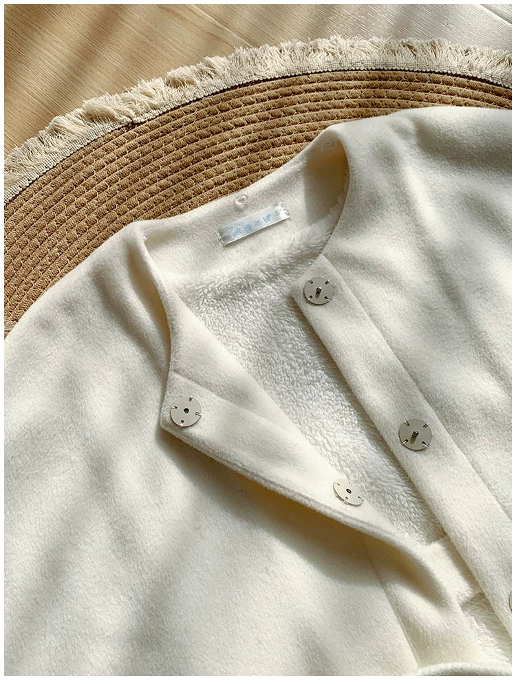 Winter Island Memory - Elegant Lolita Winter Coat & OP Dress Set 44444:807978