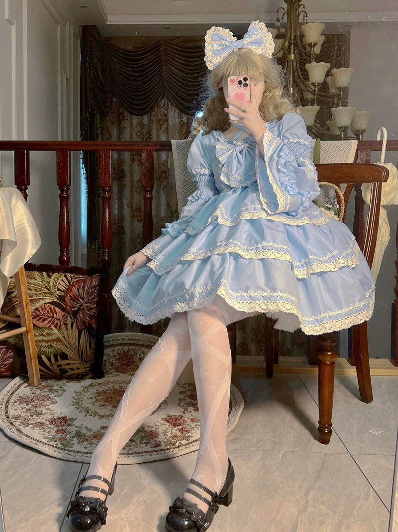 Sugar Girl~Sweet Lolita OP Dress Detachable Sleeves   