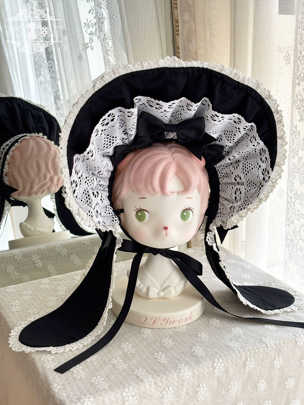 Miss Point - Vintage Petal Rabbit - Old School Lolita Headdress Suit With Bunny Ear 43134:766755