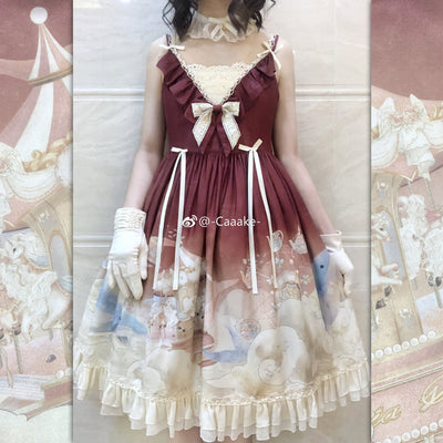 Amnesia~Dream Whale Island~Elegant Lolita V-shaped Neckline JSK   