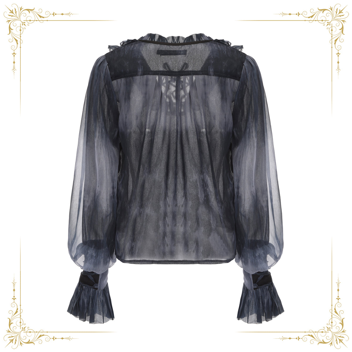 Immortal Thorn~Eternal Treasure Voyage~Pirate Style Ouji Lolita Blouse With V-Neck 42743:751699