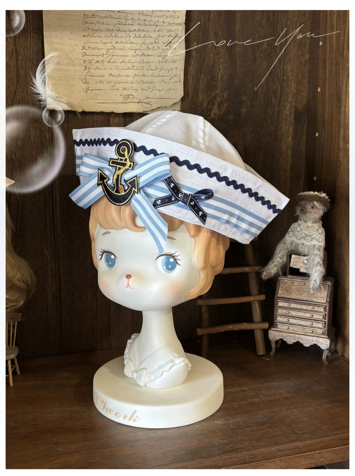Little Sea Breeze - Summer Sailor Lolita OP Dress with Detachable Bow (L M S XL) 45712:859221