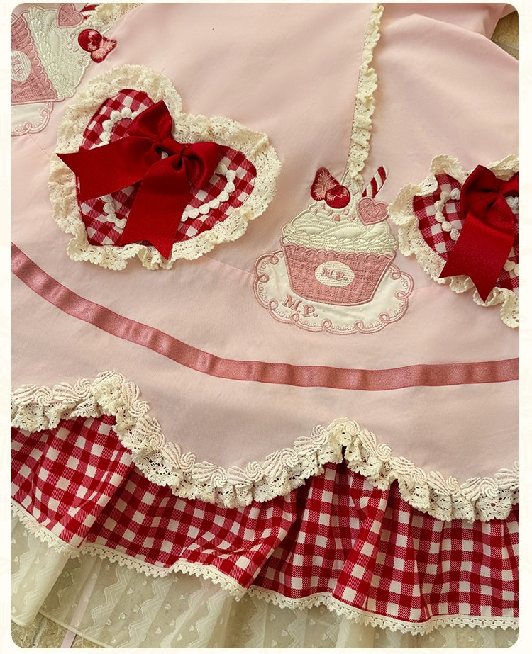 Mademoiselle Pearl~Cup Cake~Sweet Lolita OP Dress Kawaii Lolita JSK SK   