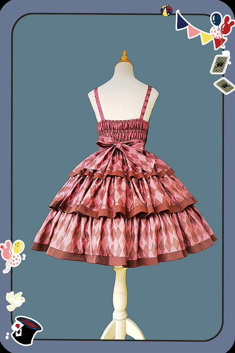 Infanta~Cloth Cat~Kawaii Lolita JSK Multi-Color Tiered Ruffles Dress 42774:753090