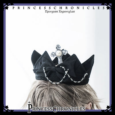 Princess Chronicles~Floating Phantom~Gothic Lolita Black Prince Crown   
