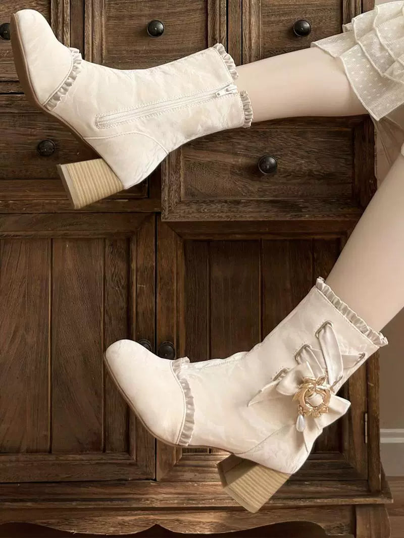 Taoxiaowu~Elegant Lolita Boots Winter Lolita Shoes