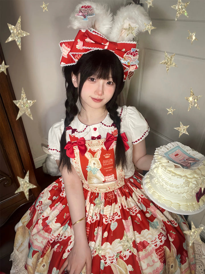 Dark Star Island~Honey Bunny Cake~Sweet Lolita JSK/OP/Strap SK/Shirt   