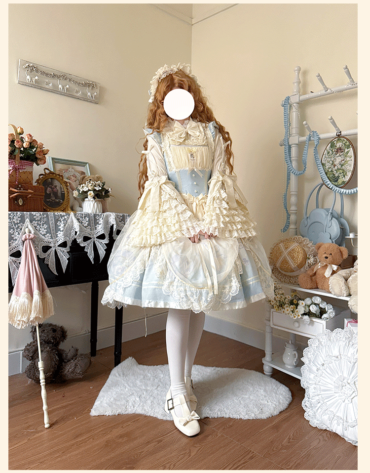 Niu Niu~Plus Size Lolita Blouse with Princess Sleeves 42221:733035