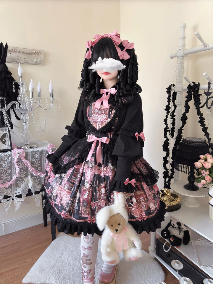 Uncle Wall Original~Missing Lamb Case~Gothic Lolita Dress Set with Sheep Prints 42971:760837