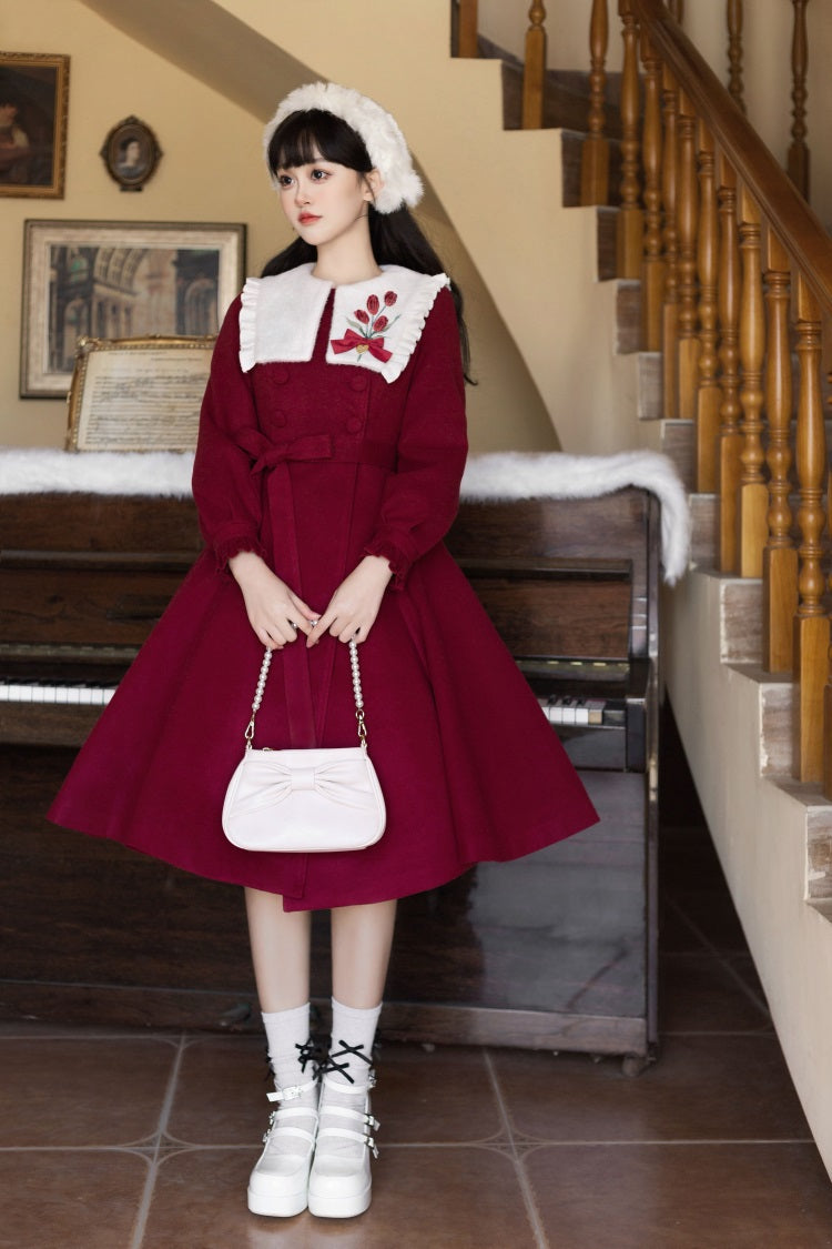 Letters from Unknown Star~Tulip Coat~Winter Elegant Lolita Dress Overcoat   