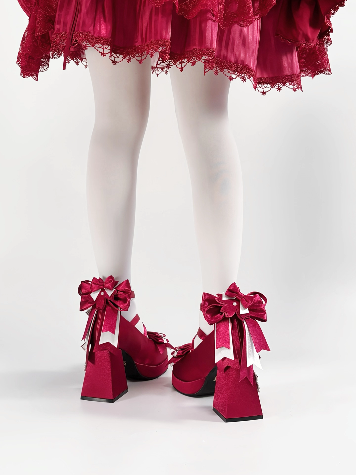 Sakura Oath - Sweet Lolita Chunky Heel, 3D Floral Decoration 44458:809004