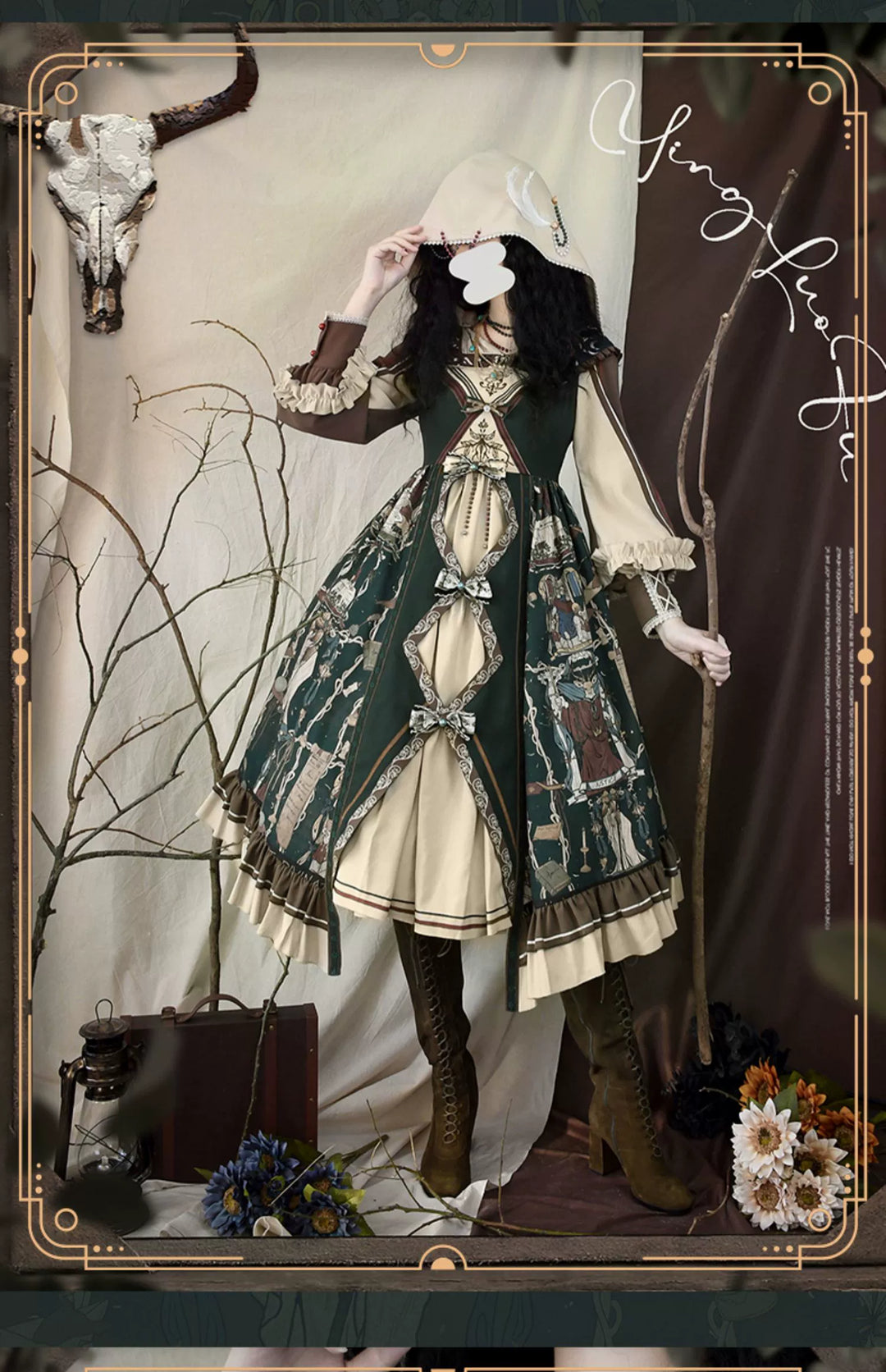 YingLuoFu~Tarot~Elegant Lolita Dress Classicl Court Style Lolita OP Salopette