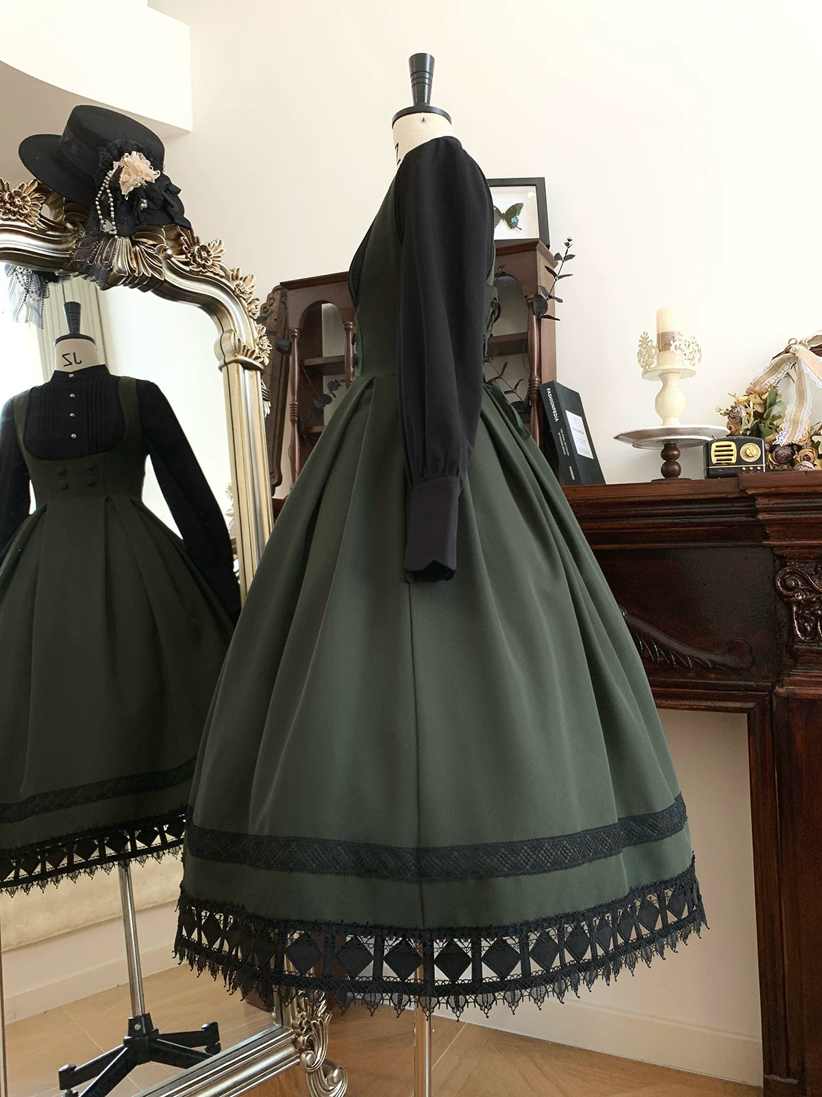 Serenade - Bust-Supporting Elegant Lolita JSK Dress, Three Length Styles 44419:807401