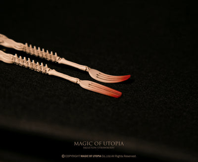 (BFM)MOU~Skeleton Strawberry Series Knife Fork Lolita Accessory   