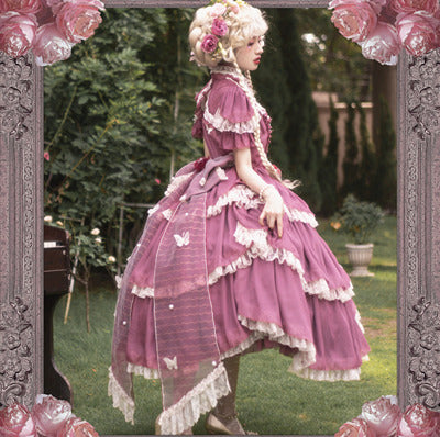 Henrietta~Look for Butterflies~Elegant Lolita Princess Dress Accessories Multicolor free size rose ordinary length tail 