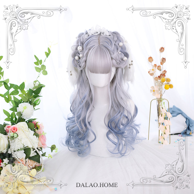 Dalao Home~Green Bird~Irregular Bleached and Dyed Long Curly Wig green bird and aoki dyeing wig  