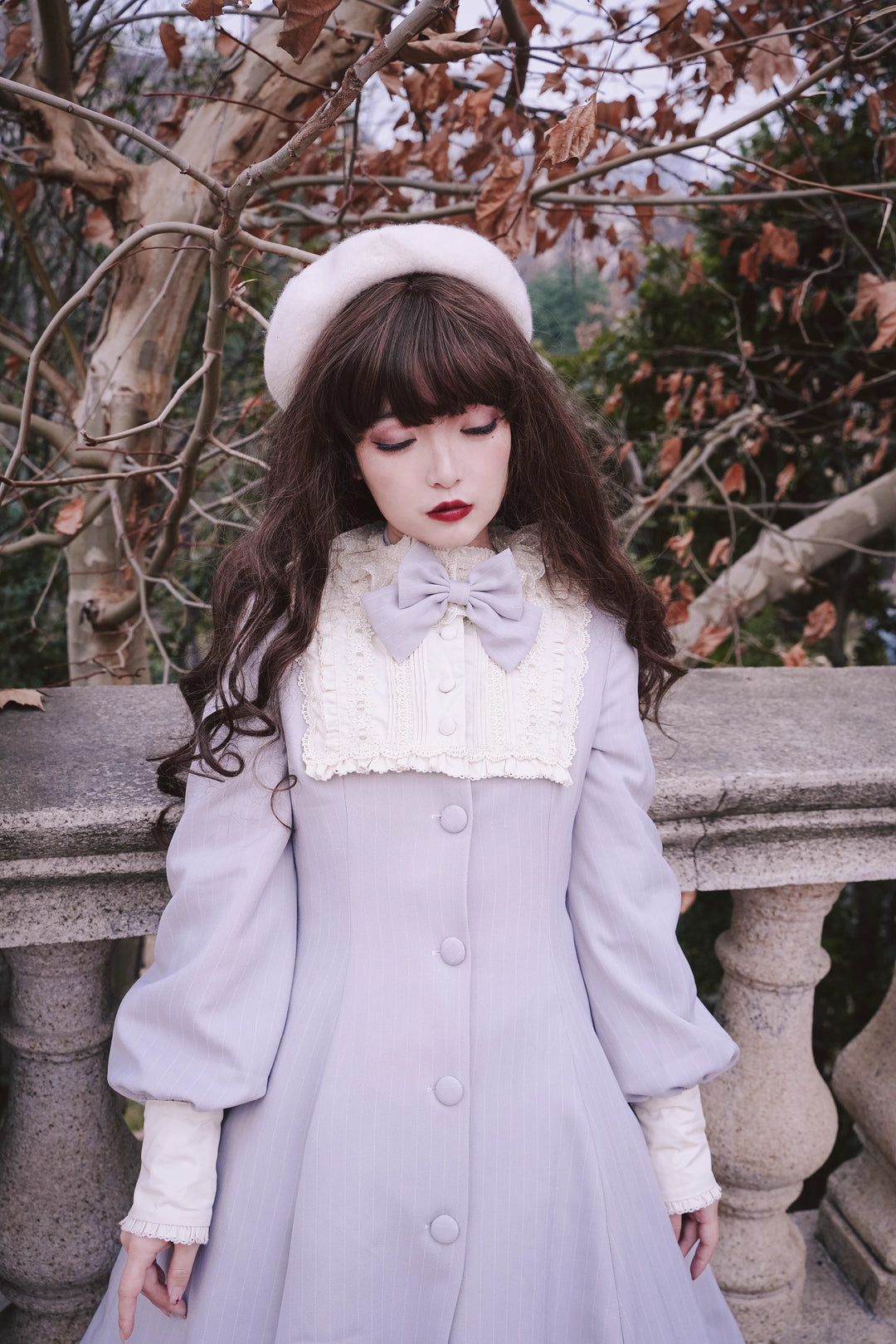 Strawberry Witch~Daily Lolita Coat Sherlock Style Lolita Coat Striped OP 34536:473204