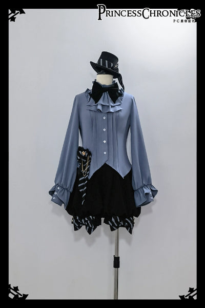 Princess Chronicles~Narrative Rule~Ouji Lolita Prince Shorts Set Long Vest XS shirt 