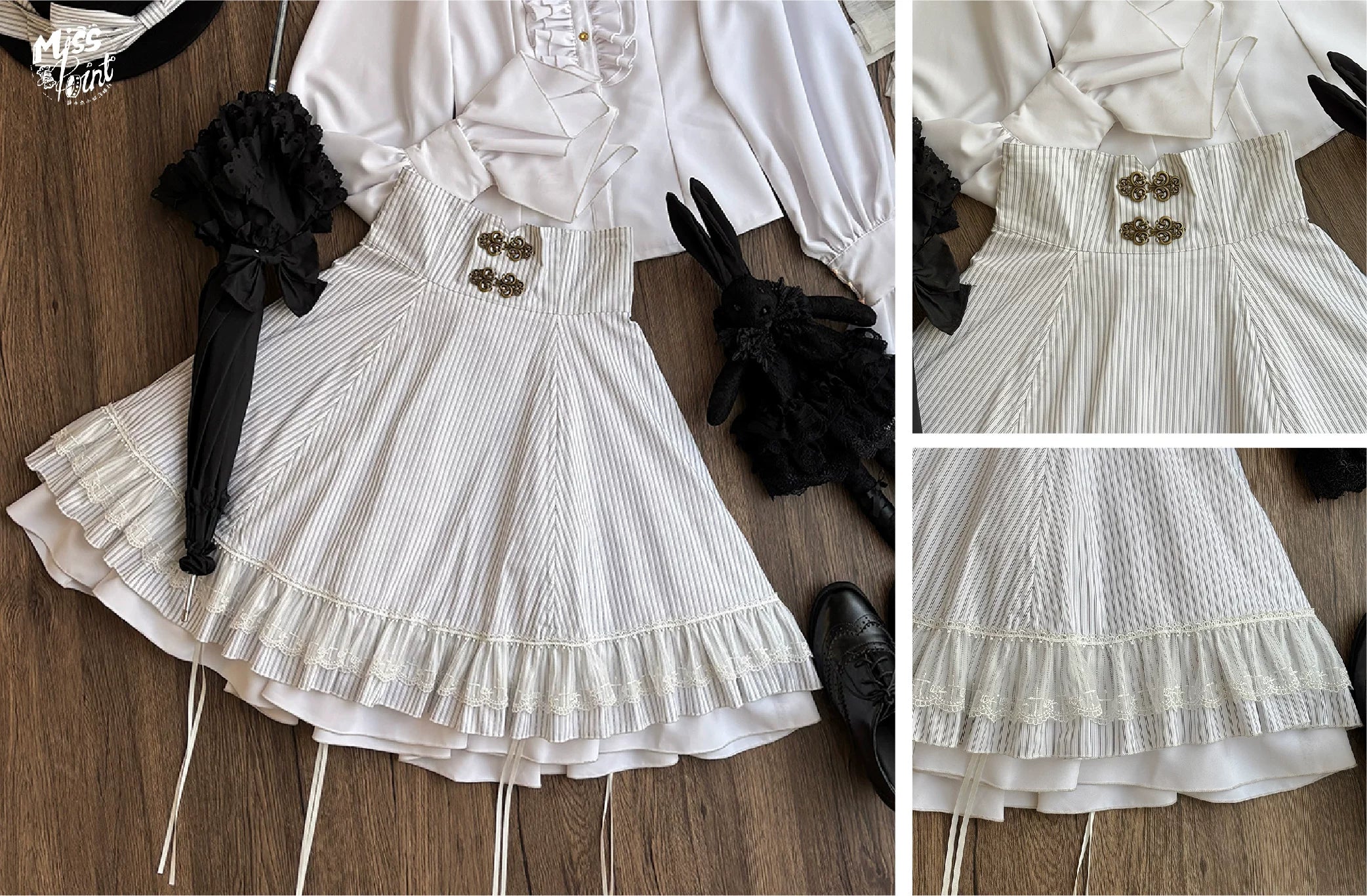 Perint Manor - Gothic Lolita Striped Dress, Tailor-made 44410:808307