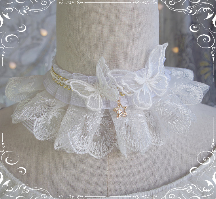 (Buyforme)Fairy Tales~Fate Quartet Bridal Lolita Gothic Accessories Blouse white free size choker