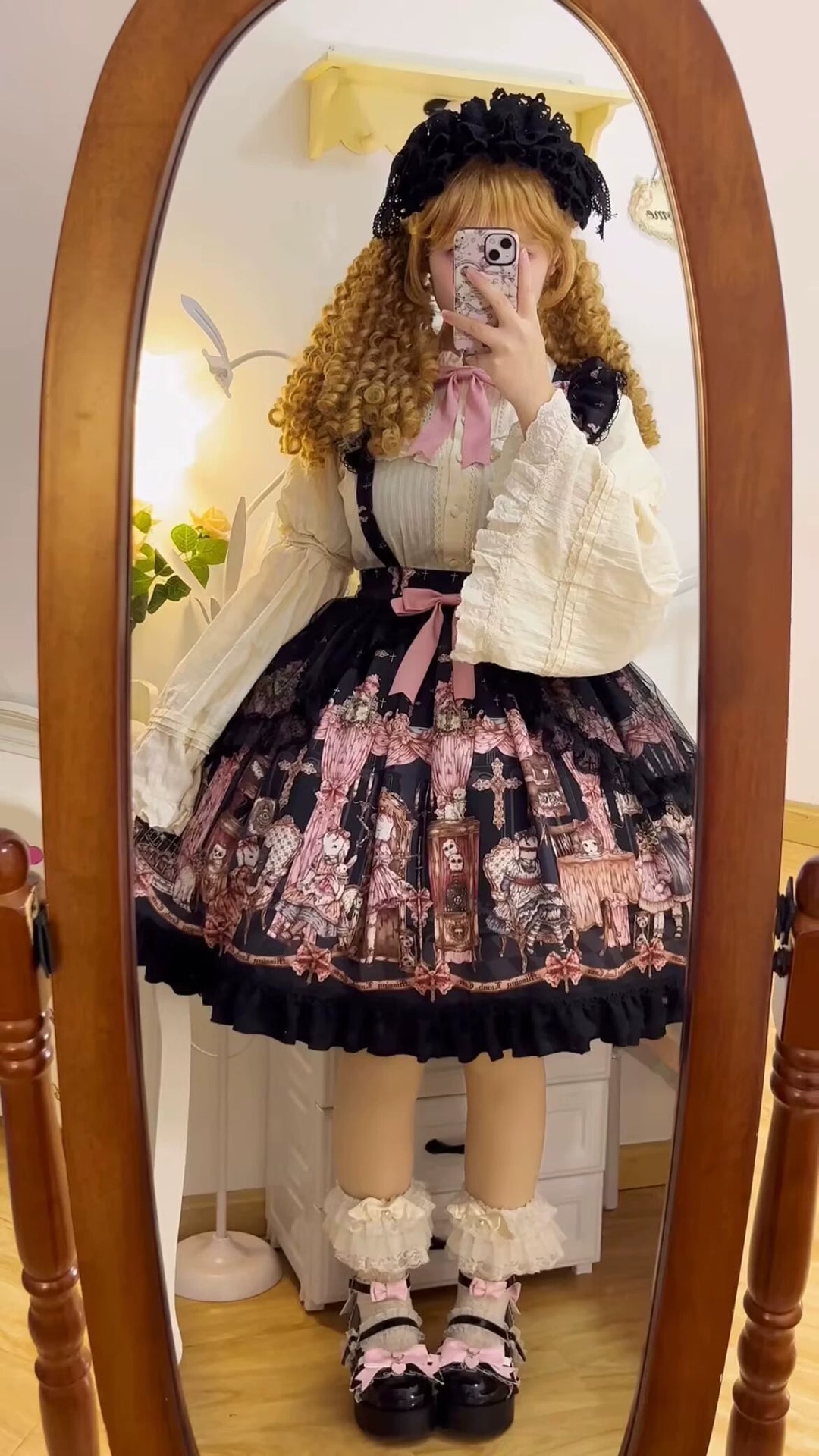 Uncle Wall Original~Missing Lamb Case~Gothic Lolita Dress Set with Sheep Prints 42971:760851