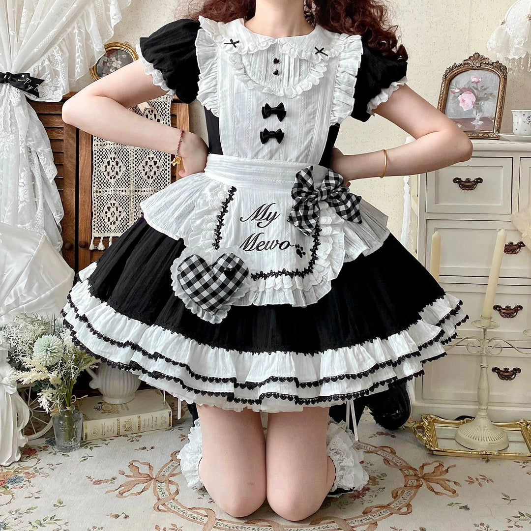 Cream doll~Kitten Maid~Twin Lolita OP Dress Cream Doll Maid OP 38856:603058