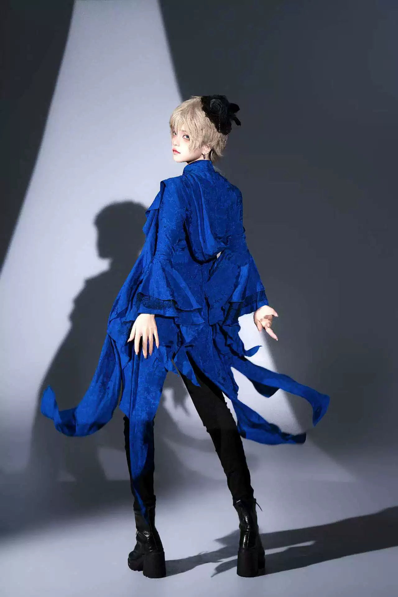 Camouflage Humanoid - Eerie Devour - Ouji Lolita Shirt with Irregular Hem