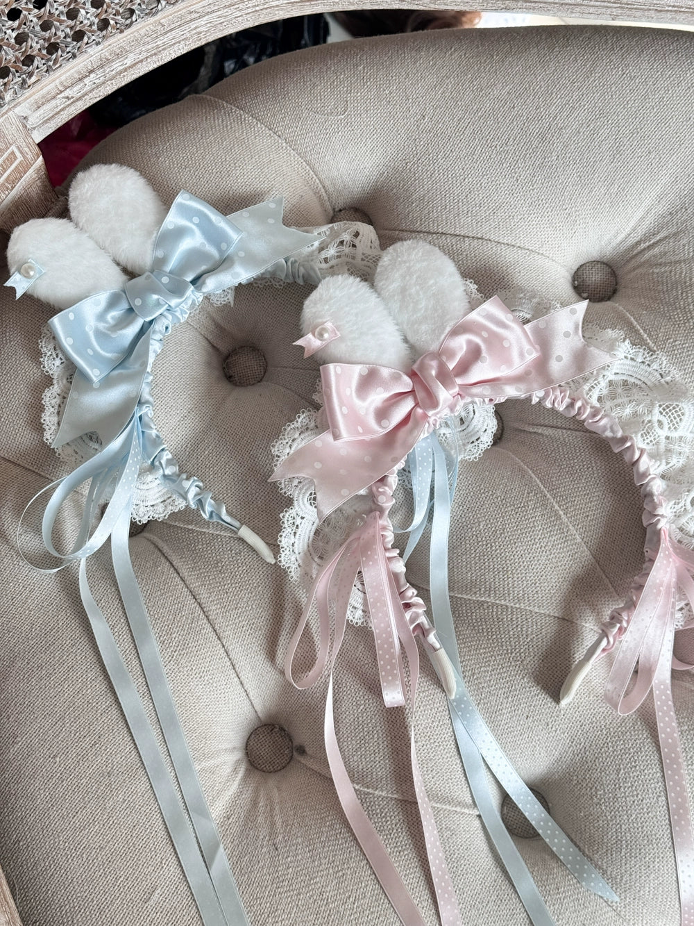 MAID - Sweet Lolita Bunny Ear Headband, Customizable Color 44109:795732