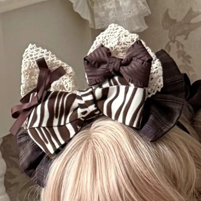 Coco Grace - Plaid Kawaii Lolita JSK Dress, Layered Ruffle & Bow KC Only One Size