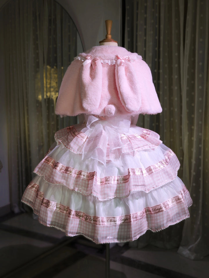 The Seventh Doll~Old School Lolita Cape Bunny Plush Short Coat 40174:654714