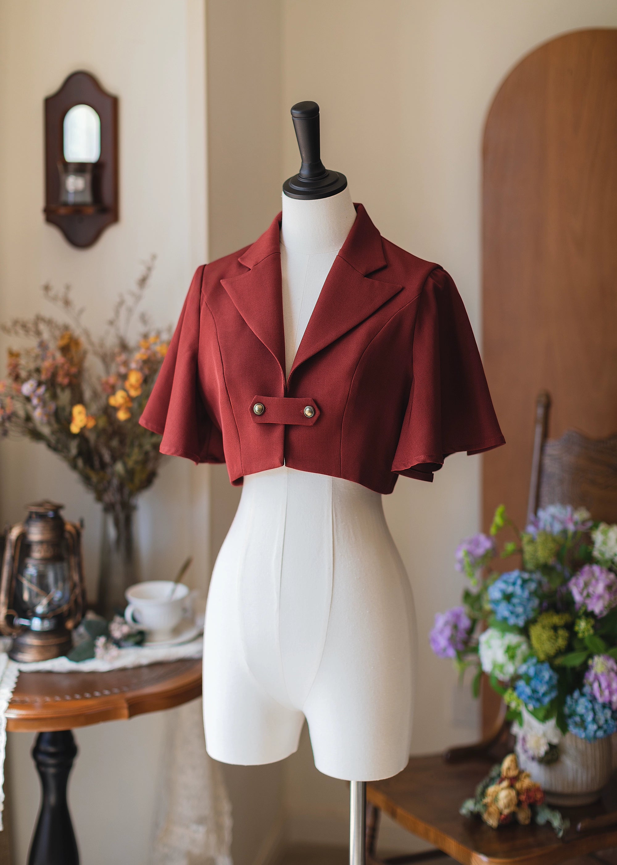Forest Wardrobe - Vintage Lolita Fishbone Halter SK, Autumn Jacket 39620:667098