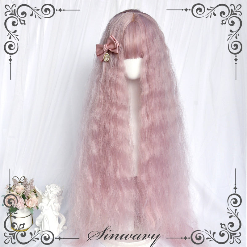 Sinwavy - Waltz - Elegant Lolita Long Curly Wig Multicolors pink